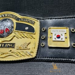 Side View of NWA Domed Globe Championship Belt