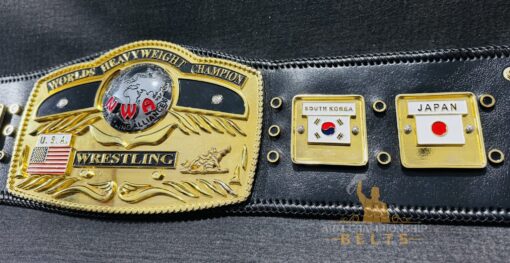 Side View of NWA Domed Globe Championship Belt