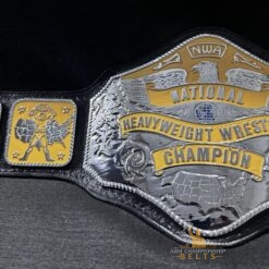 lose-Up of Central Plate on NWA National Championship Belt