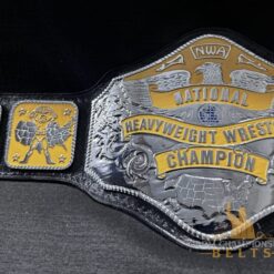 lose-Up of Central Plate on NWA National Championship Belt