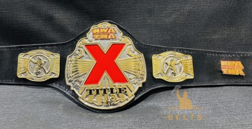 Replica NWA TNA X Division Belt in Gold-Plated Finish