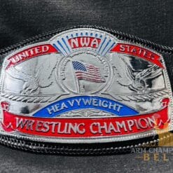 Silver-plated NWA US Heavyweight Championship Belt by ARM Championship Belts