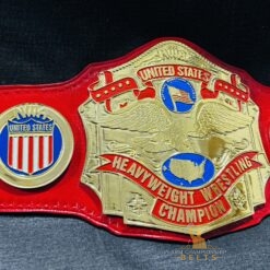 NWA United States Title Belt Replica with Red Leather Strap