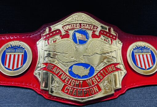 NWA United States Championship Belt Worn by Wrestling Legend