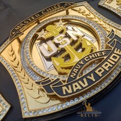 Military Championship Belt with Spinner Center Plate