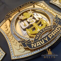 Military Championship Belt with Spinner Center Plate