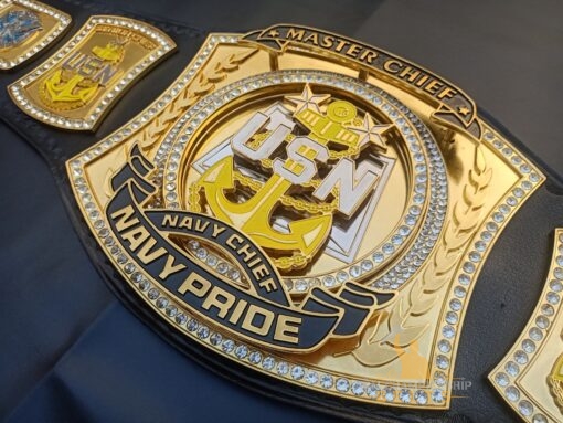 Navy Pride Championship Belt for Military Award Titles