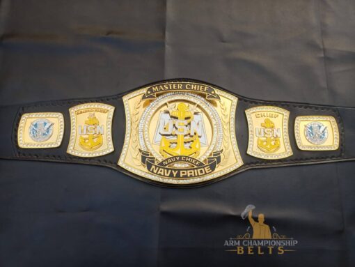 Military Championship Belt with Gold and Chrome Plating for Awards of the US Military