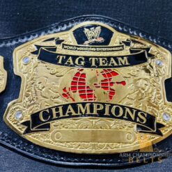 WE RAW Ruthless Aggression World Tag Team Championship Replica Belt showcasing its iconic design and detailed craftsmanship