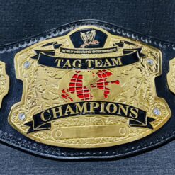 WWE RAW Ruthless Aggression World Tag Team Championship Belt, featuring deep etchings and high-quality finish.