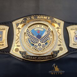 Customizable US Army Championship Belt with HD engraving and Saworski gems