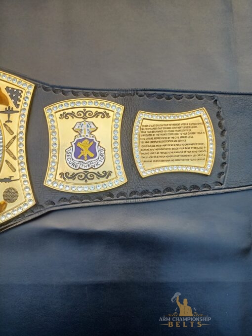 High-quality gold and chrome-plated US Army Championship Belt