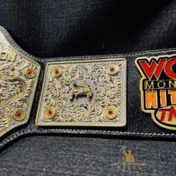 The iconic Big Gold Belt replica featuring the WCW Nitro logo