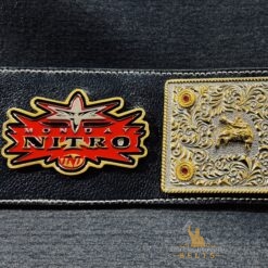 side view of the WCW Monday Nitro Heavyweight Championship Replica Title Belt.