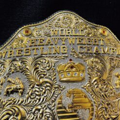 Custom nameplate on the WCW Championship Belt, a personalized tribute for fans