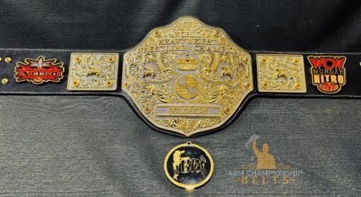 Replica of the WCW Championship Belt worn by legendary WCW wrestlers.