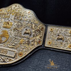 Intricate design of the WCW World Heavyweight Championship Belt, a symbol of wrestling excellence