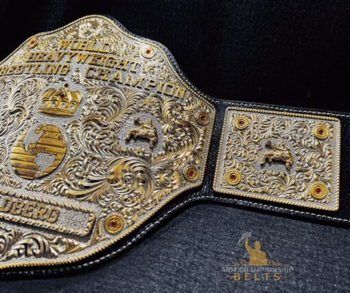 Intricate design of the WCW World Heavyweight Championship Belt, a symbol of wrestling excellence