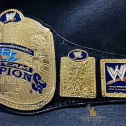 Side View Detailing of WWE SmackDown Tag Team Belt