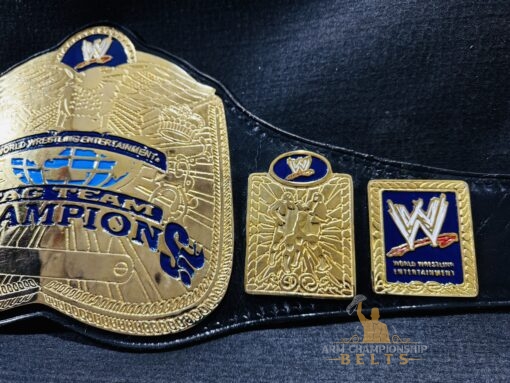 Side View Detailing of WWE SmackDown Tag Team Belt