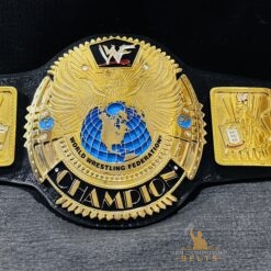 Gold-Plated Zinc Metal Plates on WWF Big Eagle Replica Belt, Scratch Logo