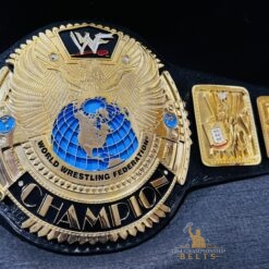 Close-Up of Attitude Era Scratch Logo on Big Eagle Replica Belt