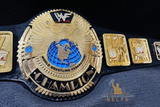 Close-Up of Attitude Era Scratch Logo on Big Eagle Replica Belt