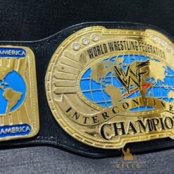 Customizable WWF Oval Intercontinental Championship Replica Belt