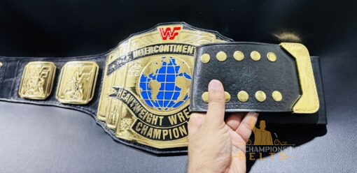 Genuine Leather Strap on WWF Red Logo Intercontinental Belt