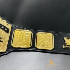 Side View of Etched Plates on WWF Intercontinental Championship Belt