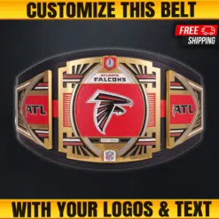 Fully customizable with team logos and text. Atlanta Falcons WWE Legacy Title Belt