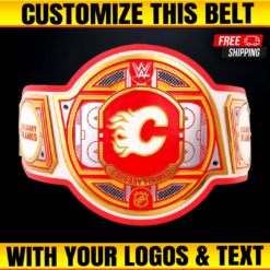 Calgary Flames WWE Legacy Title Belt, Custom NHL Belts