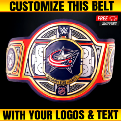 Columbus Blue Jackets WWE Legacy Title Belt, Custom NHL Belts