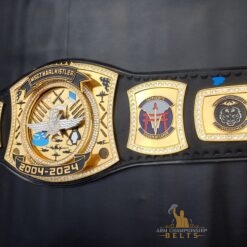 Custom championship belt with 5mm thick deep HD engraving plates for military honor