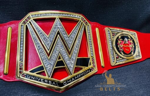 52-inch long genuine red leather strap of the Custom WWE Universal Championship Belt.