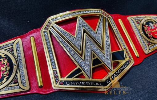 Sharp HD engraving on the 56MM thick zinc plates of the WWE Universal Championship Belt.