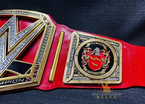 Universal Custom Title Belt side plates with personalized details.