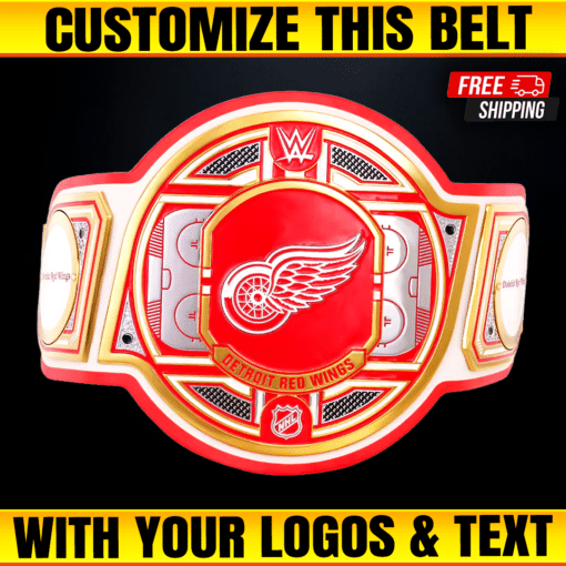 Custom Detroit Red Wings WWE Legacy Title Belt