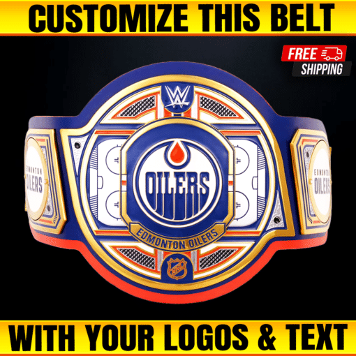 Custom Edmonton Oilers WWE Legacy Title Belt