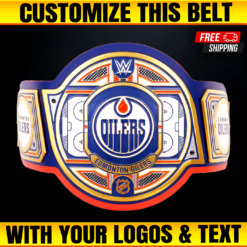 Edmonton Oilers WWE Legacy Title Belt, Custom NHL Championship Belts