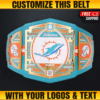 Custom Miami Dolphins Championship Belt