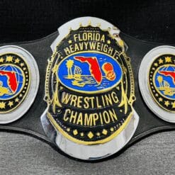 NWA Florida Heavyweight Championship Belt featuring intricate 4mm thick zinc plates