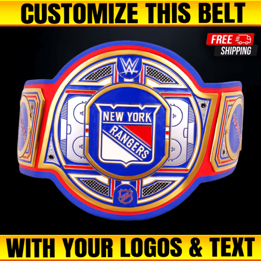 Custom New York Rangers WWE Legacy Title Belt