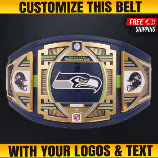 Custom Seattle Seahawks Championship Belt – Fully Customizable NFL WWE Belt