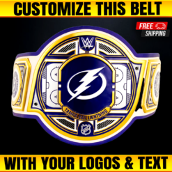 Tampa Bay Lightning WWE Legacy Title Belt, Custom NHL Championship Belts