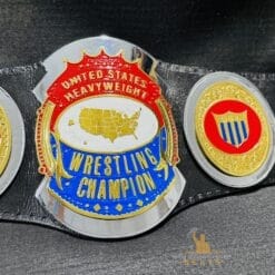 NWA United States Championship Belt replica, dual-layer zinc plates