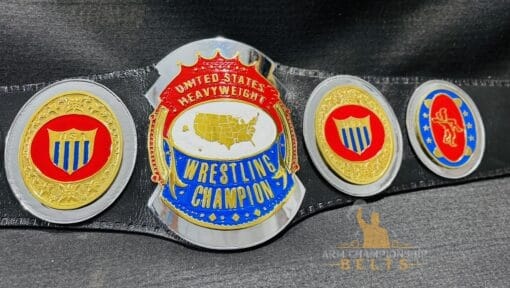 NWA United States Championship Belt replica, dual-layer zinc plates