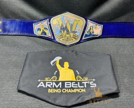 World Wrestling Championship belt designed for weddings, combining the elegance of a wrestling belt with personalized wedding touches.