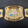 ailor-made military championship belt with unique engravings for service members