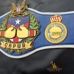 Custom boxing belt with HD engraved plates and fully customizable design.